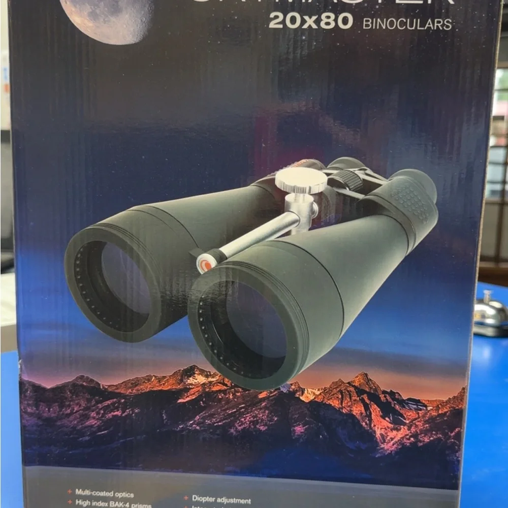 Black 20x80 Binoculars